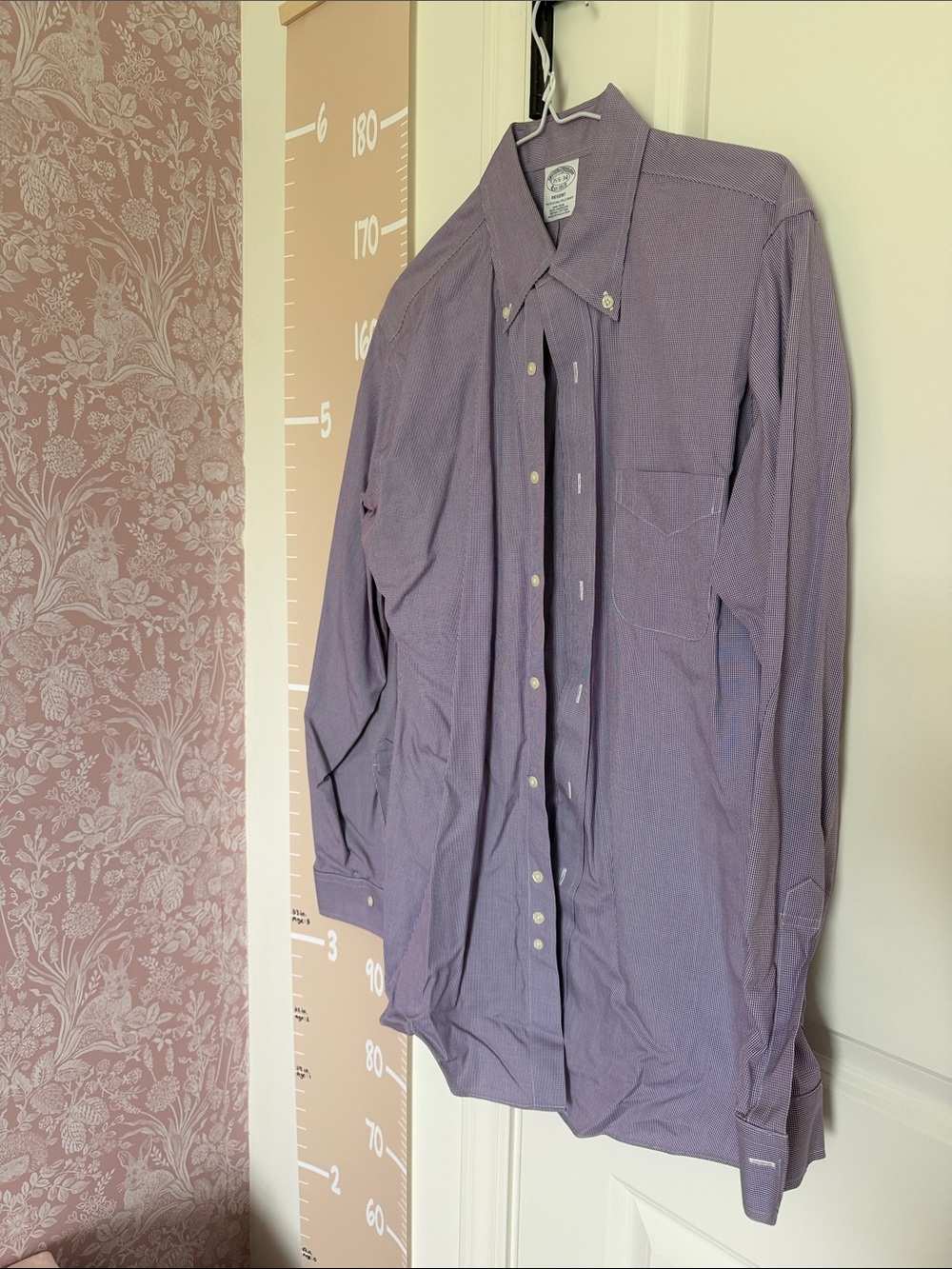 Brooks Brothers Purple Long-Sleeve Button-Down Dress Shirt